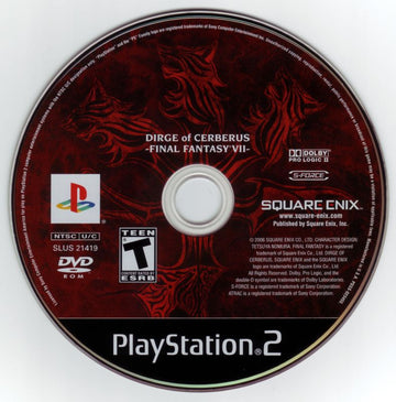 Dirge of Cerberus: Final Fantasy VII | PlayStation 2 | physical media | region=North America | source-country=Canada,United States | zypher-v2 | moby-df3e36e8c3fa | Data by MobyGames.com
