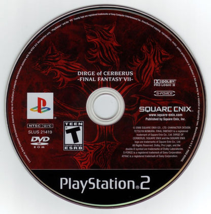 Dirge of Cerberus: Final Fantasy VII | PlayStation 2 | physical media | region=North America | source-country=Canada,United States | zypher-v2 | moby-df3e36e8c3fa | Data by MobyGames.com