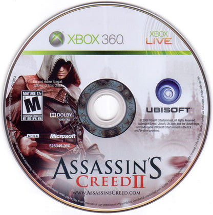 Assassin's Creed II | Xbox 360 | physical media | region=North America | source-country=United States | zypher-v2 | moby-2849e31a726a | Data by MobyGames.com