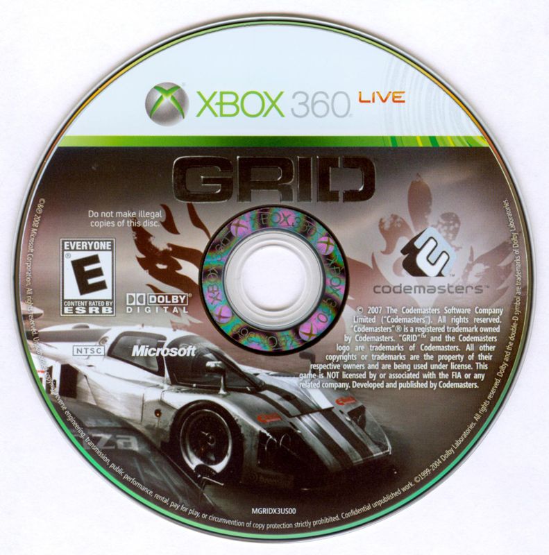 
Grid | Xbox 360 | physical media | Region: North America | source-country=United States | Data by MobyGames.com