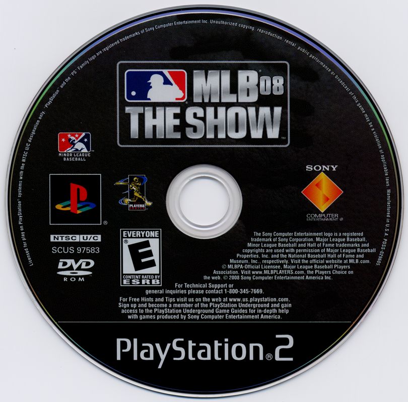 MLB 08: The Show | PlayStation 2 | physical media | region=North America | source-country=United States | zypher-v2 | moby-82f15b29b3b9 | Data by MobyGames.com