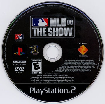 MLB 08: The Show | PlayStation 2 | physical media | region=North America | source-country=United States | zypher-v2 | moby-82f15b29b3b9 | Data by MobyGames.com