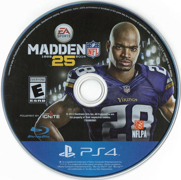Madden NFL 25 | PlayStation 4 | physical media | region=North America | source-country=United States | zypher-v2 | moby-2f7d16a3fb6a | Data by MobyGames.com