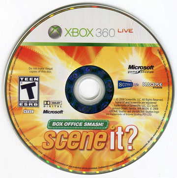 Scene It? Box Office Smash! | Xbox 360 | physical media | region=North America | source-country=Canada,United States | zypher-v2 | moby-0f98d5f9323b | Data by MobyGames.com