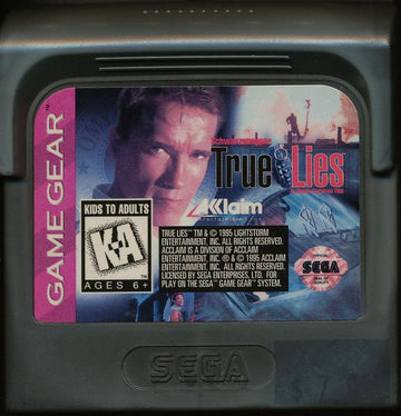 
True Lies | Game Gear | game cartridge | Data by MobyGames.com
