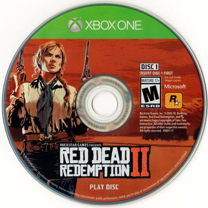 
Red Dead Redemption II | Xbox One | game disc 1 of 2 | Region: North America | source-country=United States | Data by MobyGames.com