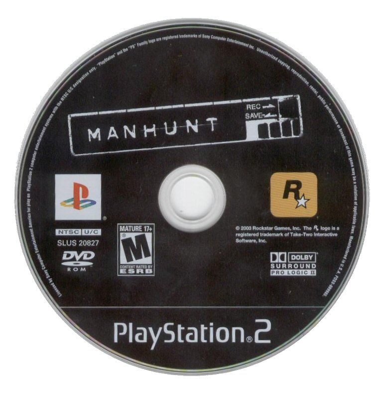 
Manhunt | PlayStation 2 | physical media | Region: North America | source-country=Canada,United States | Data by MobyGames.com