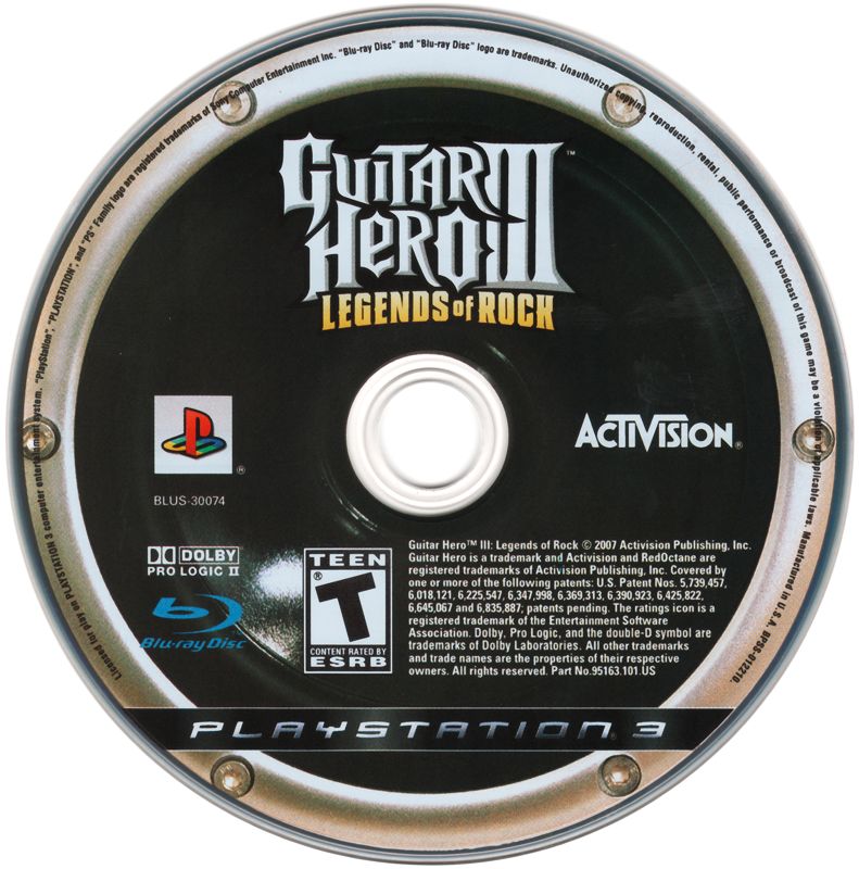 Guitar Hero III: Legends of Rock | PlayStation 3 | physical media | Data by MobyGames.com