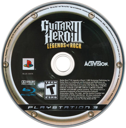 
Guitar Hero III: Legends of Rock | PlayStation 3 | physical media | Data by MobyGames.com