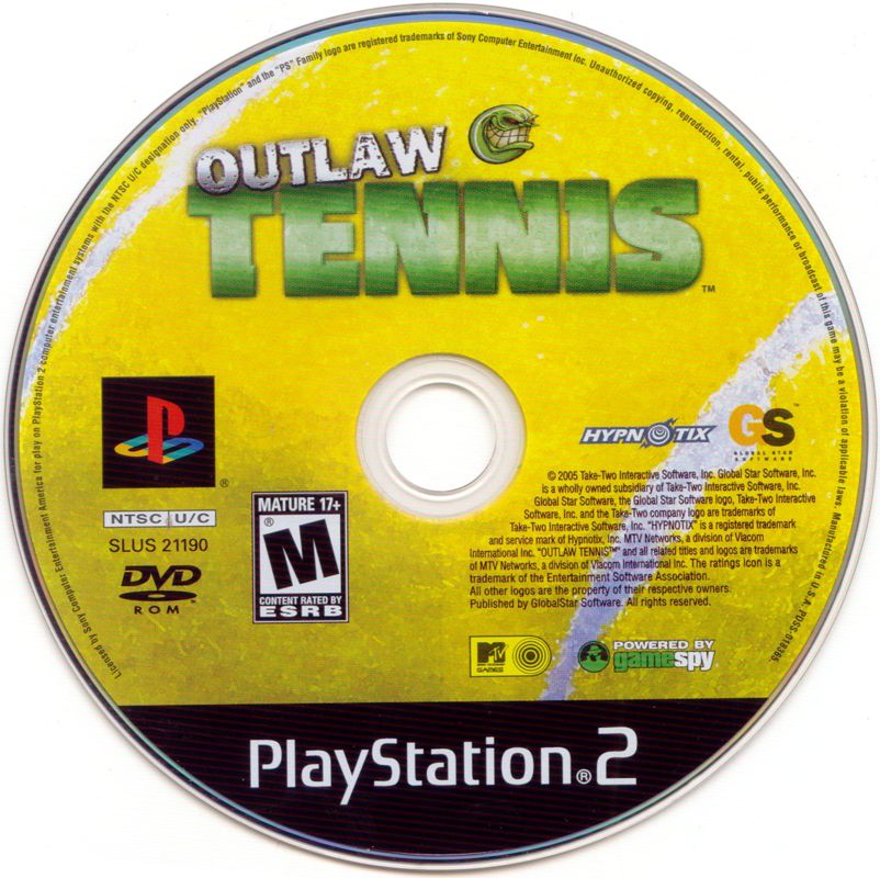 Outlaw Tennis | PlayStation 2 | physical media | region=North America | source-country=Canada,United States | zypher-v2 | moby-5c1ee61ba0f3 | Data by MobyGames.com