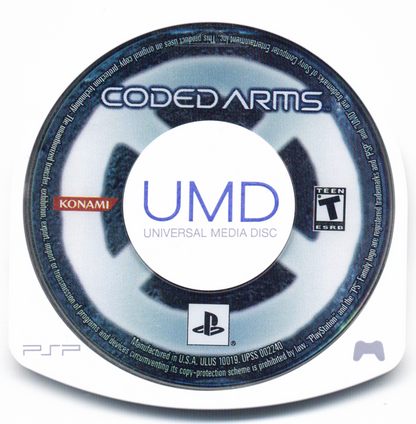 
Coded Arms | PSP | physical media | Data by MobyGames.com