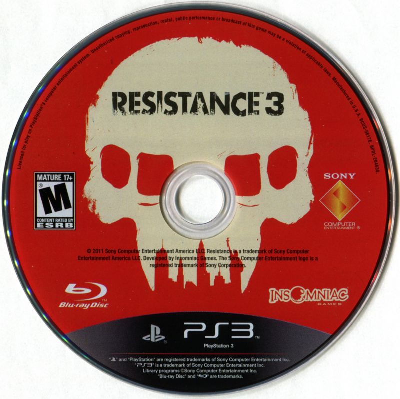 
Resistance 3 | PlayStation 3 | physical media | Data by MobyGames.com