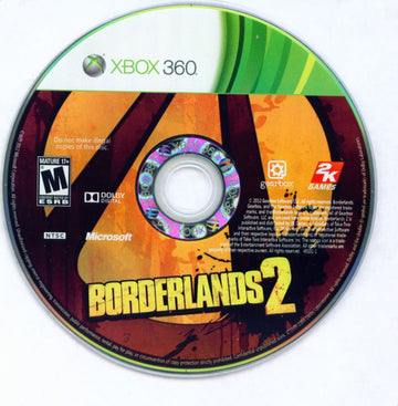 
Borderlands 2 | Xbox 360 | physical media | Region: North America | source-country=Canada,United States | Data by MobyGames.com