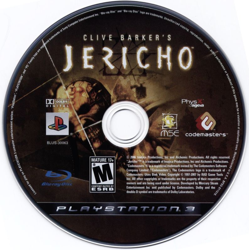 Clive Barker's Jericho | PlayStation 3 | physical media | Data by MobyGames.com