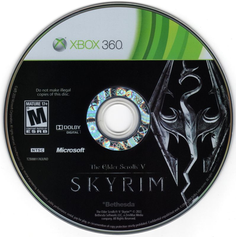 The Elder Scrolls V: Skyrim | Xbox 360 | physical media | region=North America | source-country=United States | zypher-v2 | moby-5b6f06a832d7 | Data by MobyGames.com