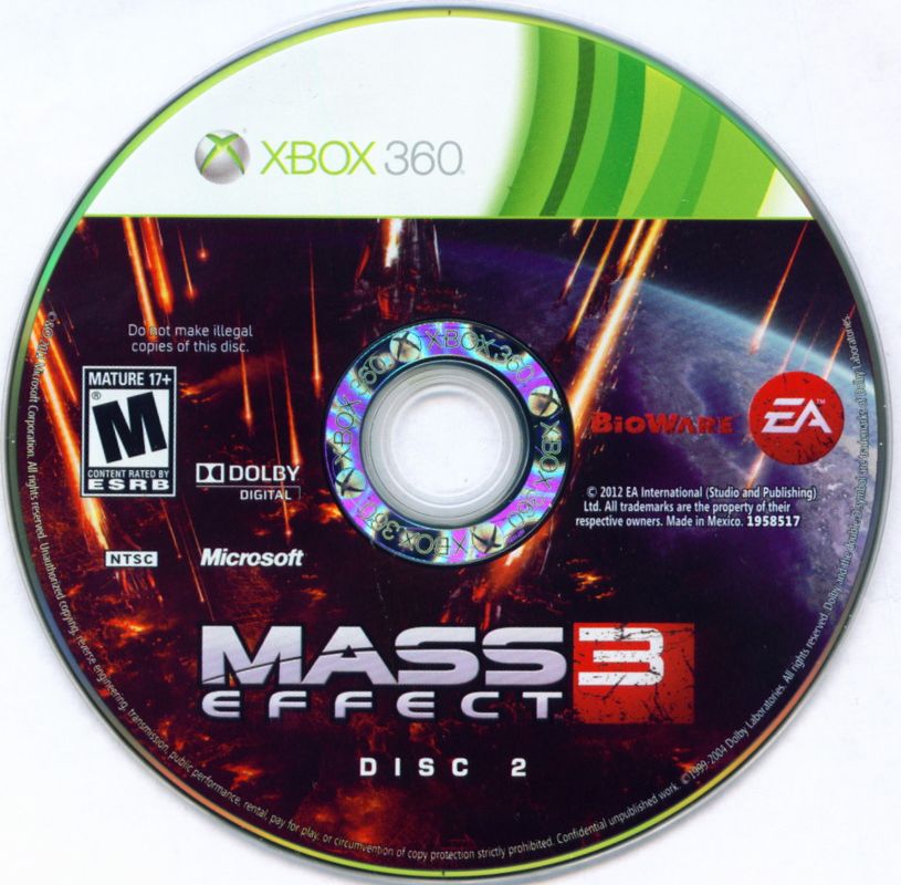 
Mass Effect 3 | Xbox 360 | game disc 2 of 2 | Region: North America | source-country=United States | Data by MobyGames.com
