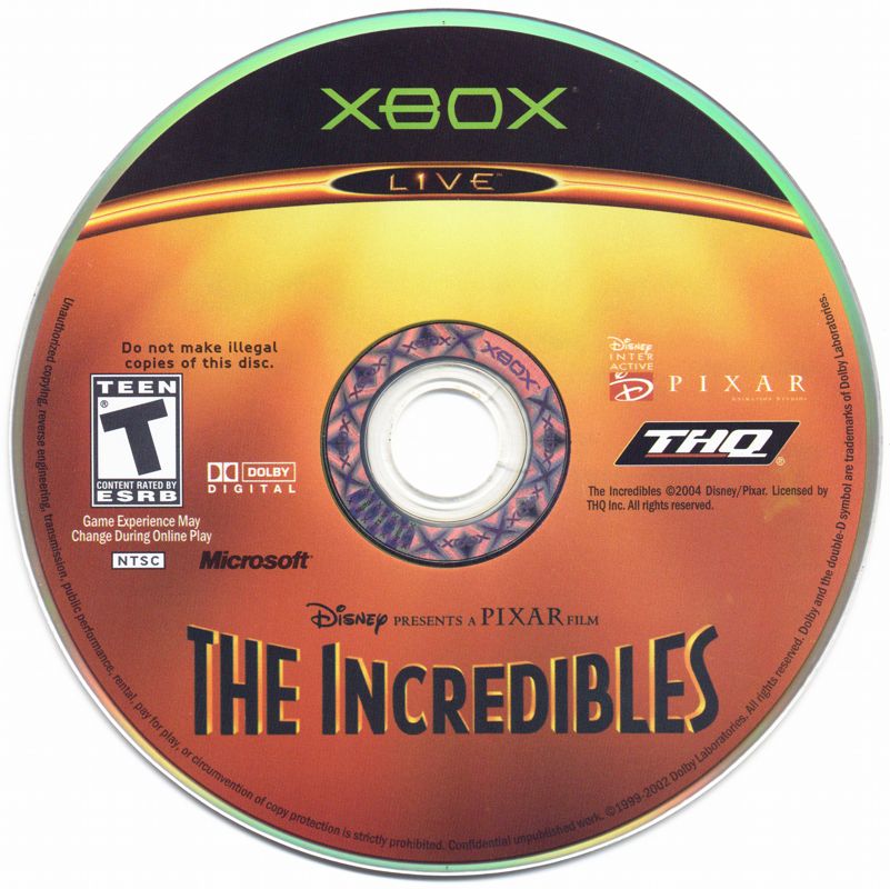 
The Incredibles | Xbox | physical media | Data by MobyGames.com