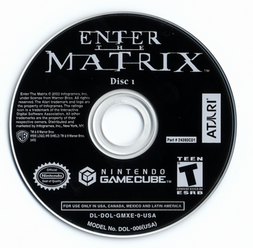 Enter the Matrix | GameCube | physical media | region=North America | source-country=United States | zypher-v2 | moby-9647b33a80fe | Data by MobyGames.com