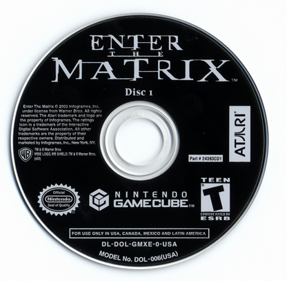 Enter the Matrix | GameCube | physical media | region=North America | source-country=United States | zypher-v2 | moby-9647b33a80fe | Data by MobyGames.com