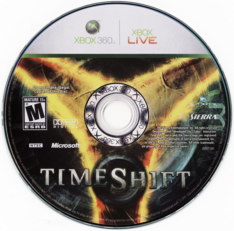 TimeShift | Xbox 360 | physical media | region=North America | source-country=United States | zypher-v2 | moby-720b425bdd9d | Data by MobyGames.com