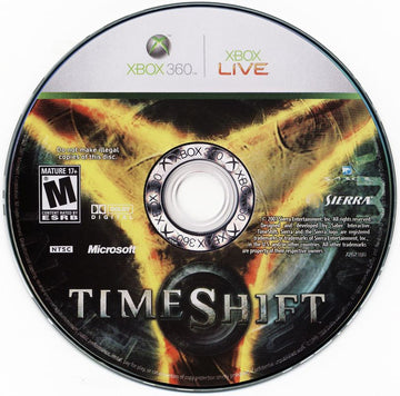 TimeShift | Xbox 360 | physical media | region=North America | source-country=United States | zypher-v2 | moby-720b425bdd9d | Data by MobyGames.com