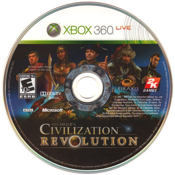 Sid Meier's Civilization: Revolution | Xbox 360 | physical media | region=North America | source-country=United States | zypher-v2 | moby-6e7dced28a5d | Data by MobyGames.com