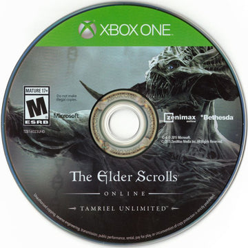 The Elder Scrolls Online: Tamriel Unlimited | Xbox One | physical media | region=North America | source-country=United States | zypher-v2 | moby-4f46f8069f84 | Data by MobyGames.com