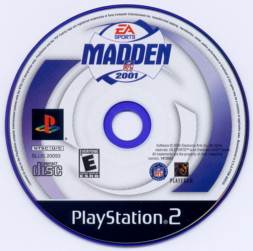 Madden NFL 2001 | PlayStation 2 | physical media | region=North America | source-country=Canada,United States | zypher-v2 | moby-520a7b26f39e | Data by MobyGames.com