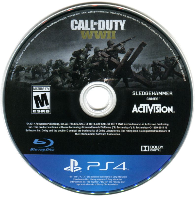 Call of Duty: WWII | PlayStation 4 | physical media | region=North America | source-country=United States | zypher-v2 | moby-9a88f7569259 | Data by MobyGames.com