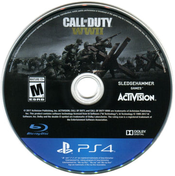 Call of Duty: WWII | PlayStation 4 | physical media | region=North America | source-country=United States | zypher-v2 | moby-9a88f7569259 | Data by MobyGames.com