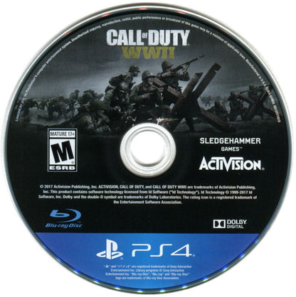 Call of Duty: WWII | PlayStation 4 | physical media | region=North America | source-country=United States | zypher-v2 | moby-9a88f7569259 | Data by MobyGames.com