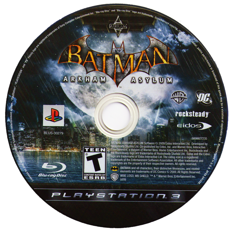 
Batman: Arkham Asylum | PlayStation 3 | physical media | Region: North America | source-country=United States | Data by MobyGames.com