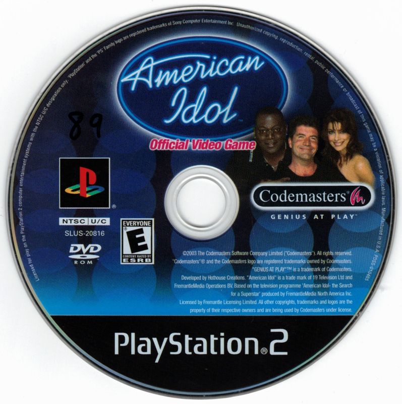
American Idol | PlayStation 2 | physical media | Region: North America | source-country=United States | Data by MobyGames.com