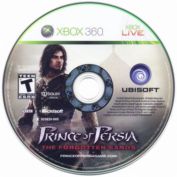 Prince of Persia: The Forgotten Sands | Xbox 360 | physical media | region=North America | source-country=United States | zypher-v2 | moby-37cd18f2df5e | Data by MobyGames.com