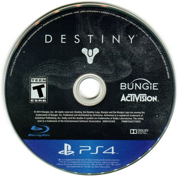 
Destiny | PlayStation 4 | physical media | Region: North America | source-country=United States | Data by MobyGames.com