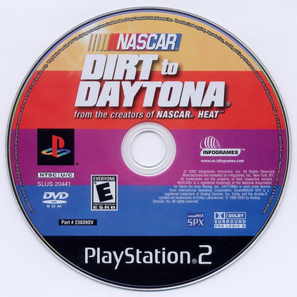 NASCAR: Dirt to Daytona | PlayStation 2 | physical media | region=North America | source-country=Canada,United States | zypher-v2 | moby-5d526d6f31cb | Data by MobyGames.com