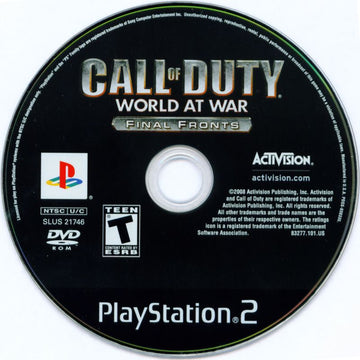 Call of Duty: World at War - Final Fronts | PlayStation 2 | physical media | region=North America | source-country=Canada,United States | zypher-v2 | moby-2981c0cfb1b3 | Data by MobyGames.com