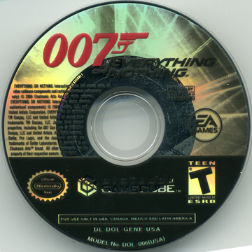 
007: Everything or Nothing | GameCube | physical media | Data by MobyGames.com