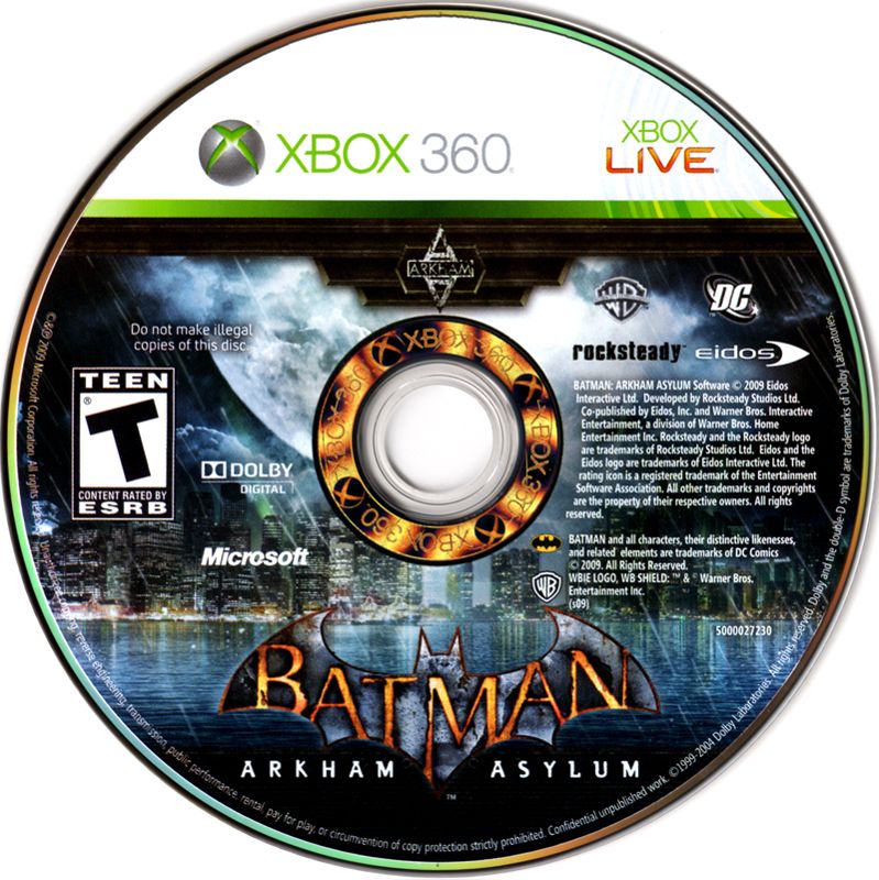 Batman: Arkham Asylum | Xbox 360 | physical media | region=North America | source-country=United States | zypher-v2 | moby-ae0d88bcd457 | Data by MobyGames.com