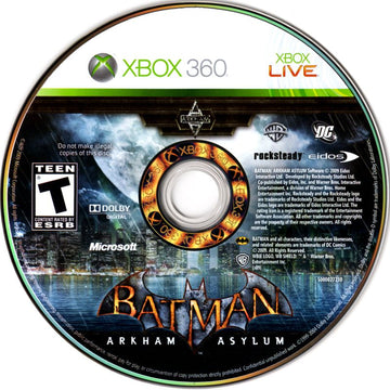 Batman: Arkham Asylum | Xbox 360 | physical media | region=North America | source-country=United States | zypher-v2 | moby-ae0d88bcd457 | Data by MobyGames.com