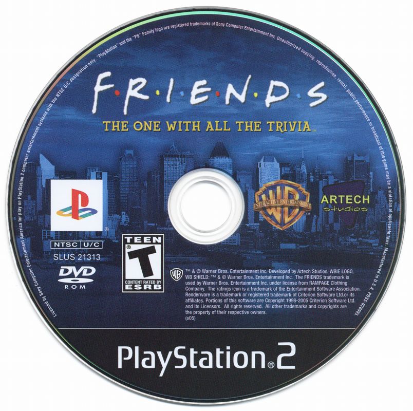 Friends: The One with All the Trivia | PlayStation 2 | physical media | Data by MobyGames.com