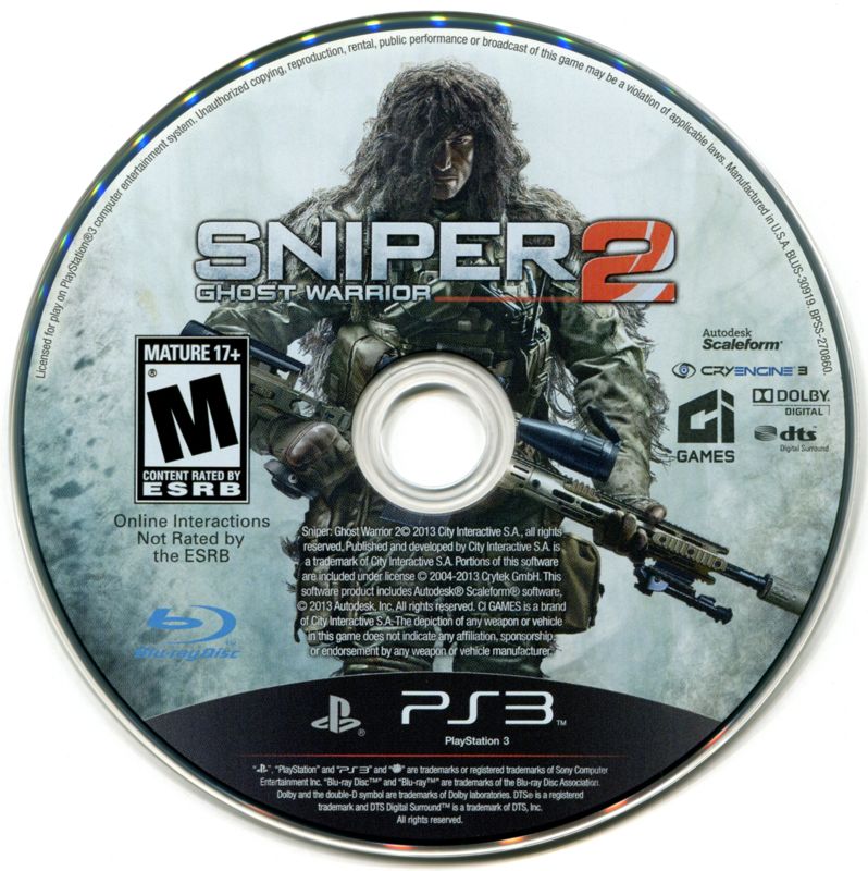 Sniper: Ghost Warrior 2 | PlayStation 3 | physical media | region=North America | source-country=United States | zypher-v2 | moby-060e43578625 | Data by MobyGames.com