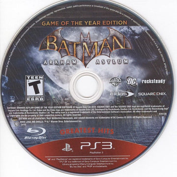
Batman: Arkham Asylum - Game of the Year Edition | PlayStation 3 | physical media | Region: North America | source-country=United States | Data by MobyGames.com