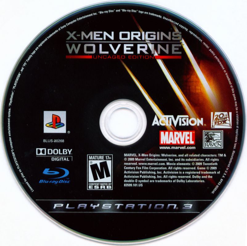 
X-Men Origins: Wolverine - Uncaged Edition | PlayStation 3 | physical media | Region: North America | source-country=Canada,United States | Data by MobyGames.com