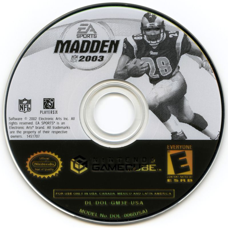 Madden NFL 2003 | GameCube | physical media | region=North America | source-country=Canada,United States | zypher-v2 | moby-73b1df5d3d37 | Data by MobyGames.com