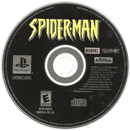 
Spider-Man | PlayStation | physical media | Region: North America | source-country=United States | Data by MobyGames.com