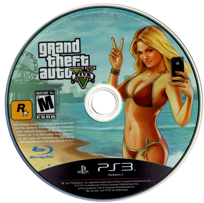 
Grand Theft Auto V | PlayStation 3 | physical media | Region: North America | source-country=United States | Data by MobyGames.com
