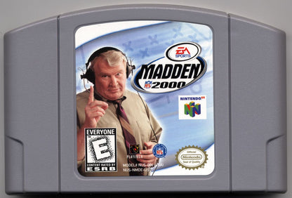 Madden NFL 2000 | Nintendo 64 | physical media | region=North America | source-country=United States | zypher-v2 | moby-d3a3e88eb449 | Data by MobyGames.com