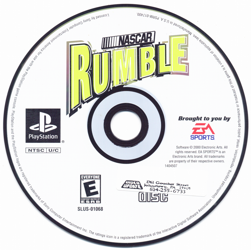
NASCAR Rumble | PlayStation | physical media | Data by MobyGames.com