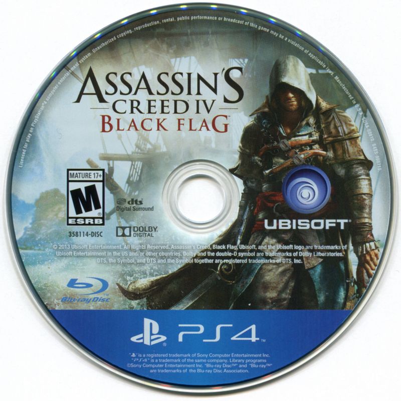 Assassin's Creed IV: Black Flag | PlayStation 4 | game disc 1 of 1 | Region: North America | source-country=Canada,Mexico,United States | Data by MobyGames.com